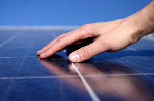 Solar Panel And Hand