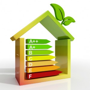 Energy Efficiency Rating Icon Showing Green House